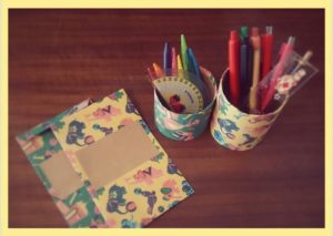 ペン立てを作りました。